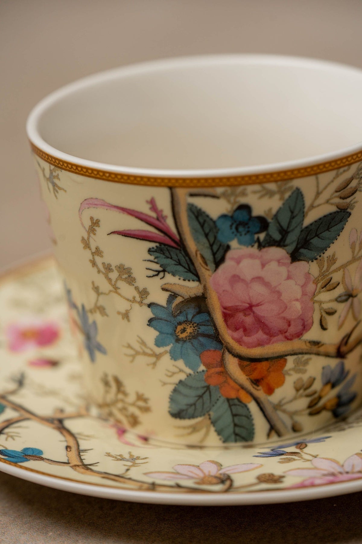 Set de Taza y Plato de Porcelana Fina