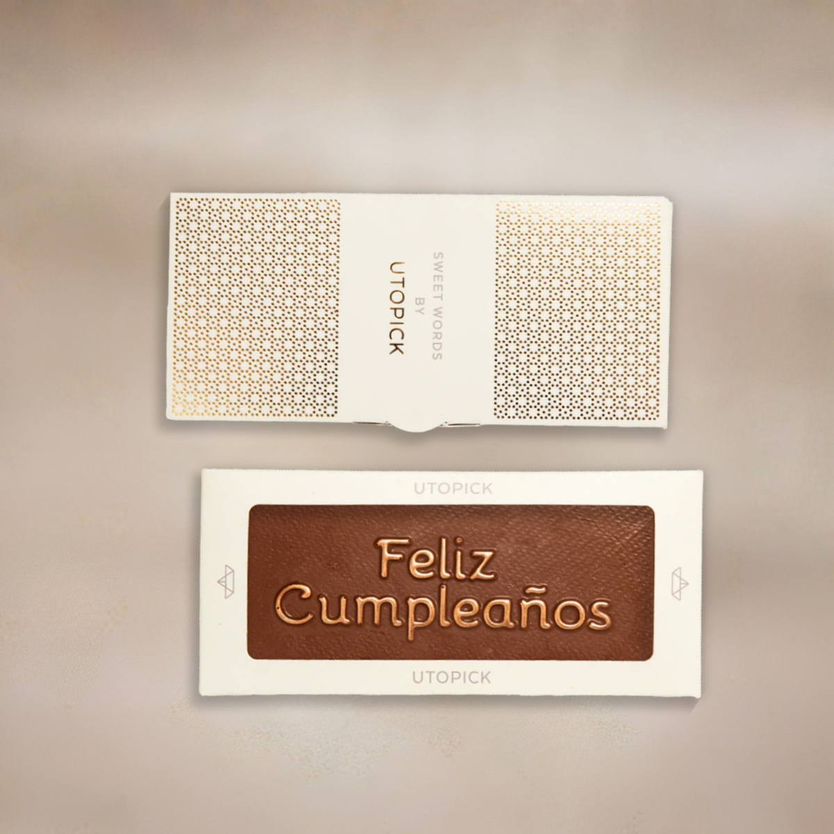 Tableta de Chocolate con Leche Sweet Words Feliz Cumpleaños