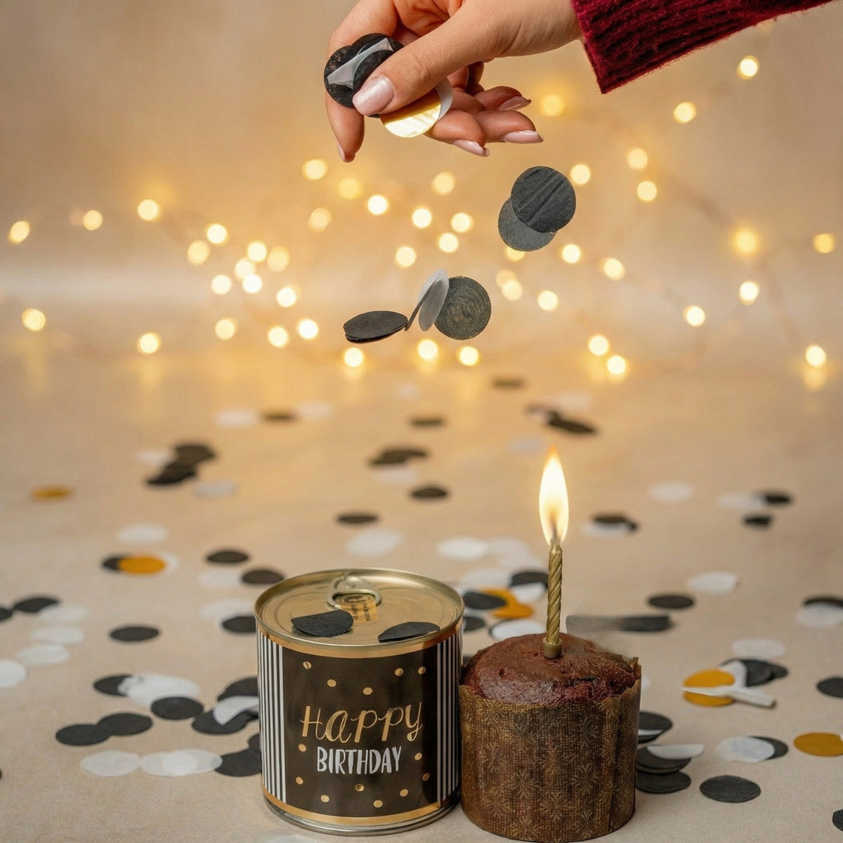 Happy Birthday Cancake Black & Gold Edition