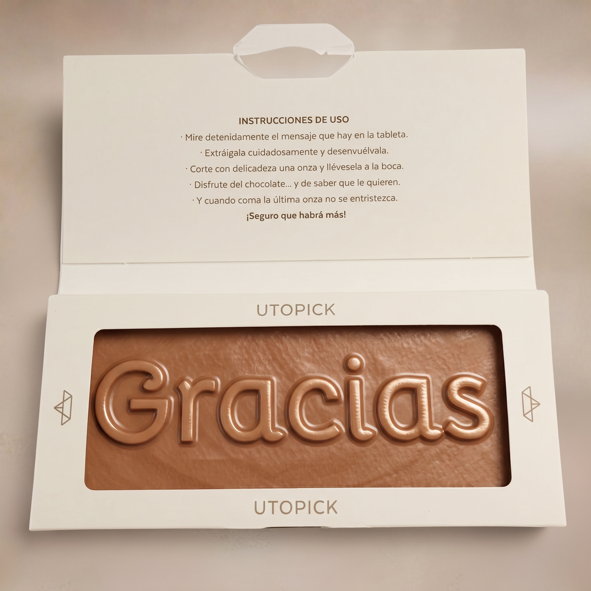 Tableta de Chocolate con Leche Sweet Words Gracias
