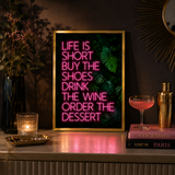 Lámina Decorativa "Life is Short"