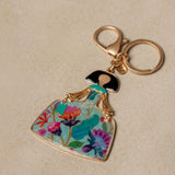 Llavero Menina Turquoise Flowers