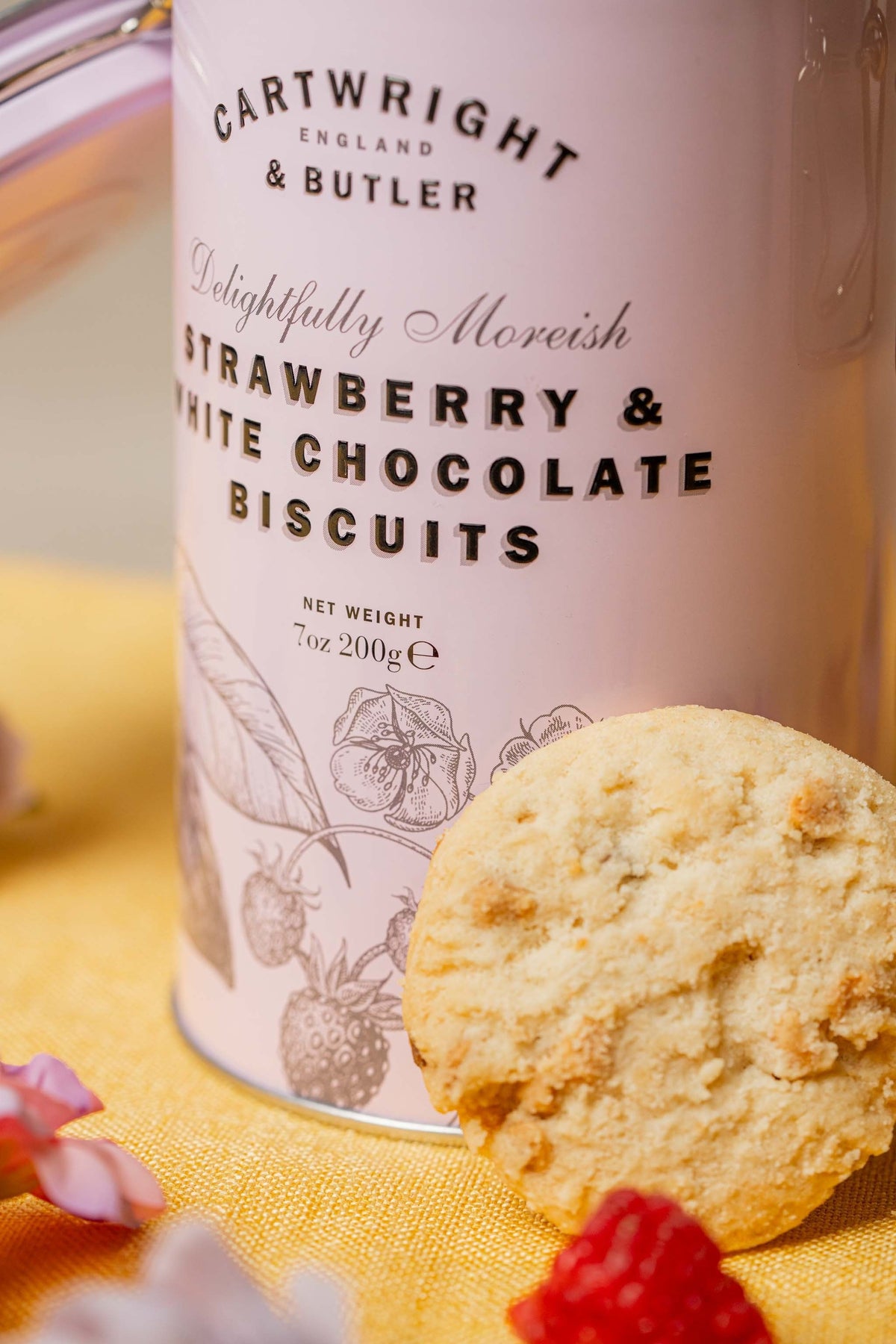 Strawberry & White Chocolate Biscuits · Cartwright & Butler