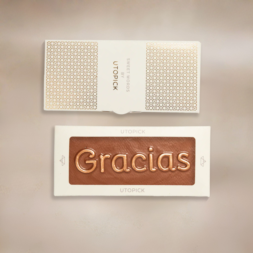 Tableta de Chocolate con Leche Sweet Words Gracias